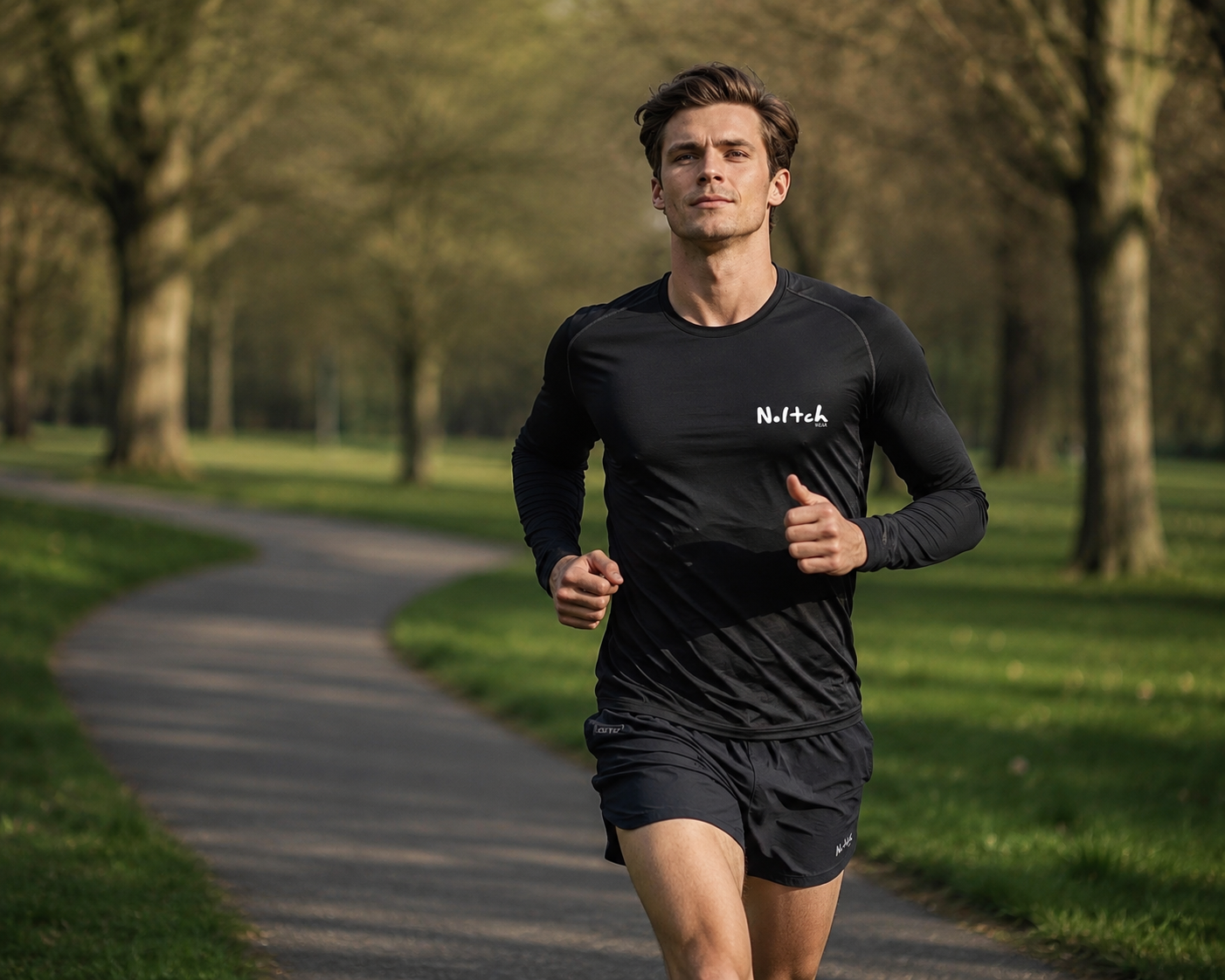 hardlopen langemouwenshirt zwart - black longsleve